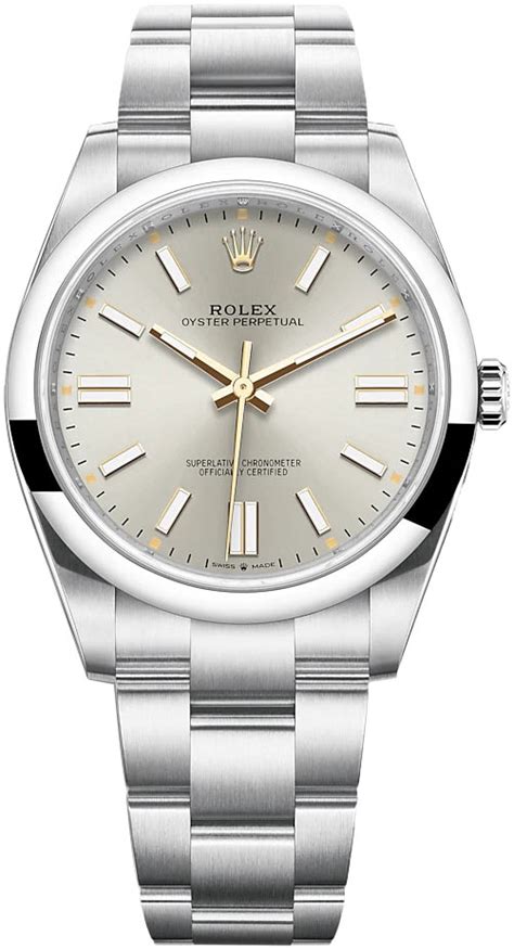 rolex watches men silver|Rolex oyster perpetual 41mm silver.